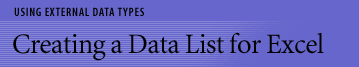 Creating a Data List